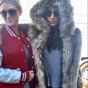 Aritzia Sunday Best Ovid / Faux Fur Hooded Vest